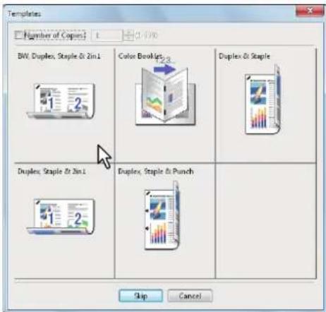 OKI MPS4242 - Das Dialogfeld [Vorlagen(Templates)] erscheint automatisch bei Druckstart. - 1