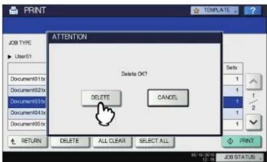 OKI MPS4242 - Wenn Löschen OK? (Delete OK?) erscheint, drücken Sie [LÖSCHEN(DELETE)]. - 1