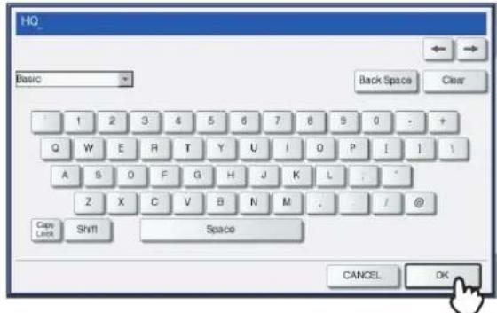 OKI MPS4242 - Geben Sie die SSID mit der Tastatur und den Zifferntasten ein und drücken Sie die [OK] Taste. - 1