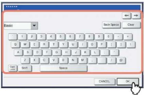 OKI MPS4242 - Geben Sie das Administratorkennwort mit der angezeigten Tastatur und den Zifferntasten ein und drücken Sie [OK]. - 1