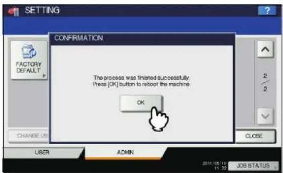 OKI MPS4242 - Drücken Sie [OK], um das System neu zu starten. - 1
