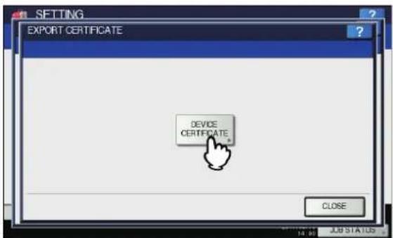 OKI MPS4242 - Drücken Sie [GERÄTE ZERTIFIKAT(DEVICE CERTIFICATE)]. - 1