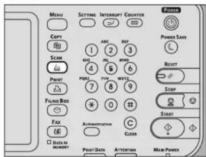 OKI MC770 - Anzeigen des Menüs "Scan" auf dem Touchscreen - 1