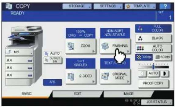 OKI MC770 - Drücken Sie [FINISHING] im Touch Screen. - 1