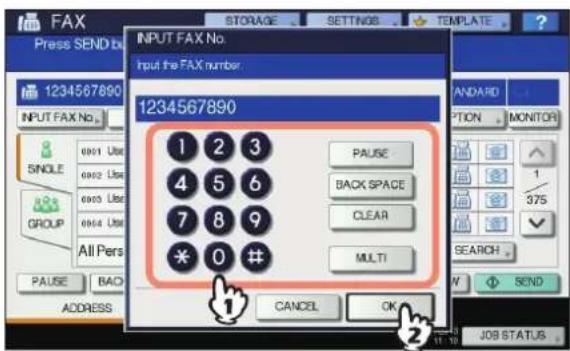 OKI MC770 - ■ Direkteingabe mit Zifferntasten - 2