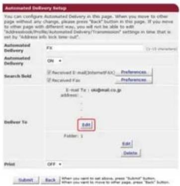 OKI MB562dnw - Weiterleitung empfangener Dokumentendaten an eine E-Mail oder einen freigegebenen Ordner (Automatische Zustellung) - 7