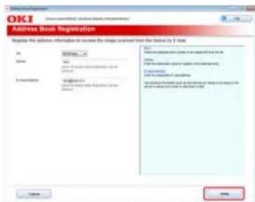 OKI MB562dnw - Registrieren einer E-Mail Adresse - 10