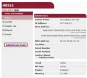 OKI MB562dnw - Hinweis - 2