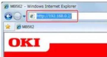OKI MB562dnw - Öffnen einer Website von einem Computer - 1
