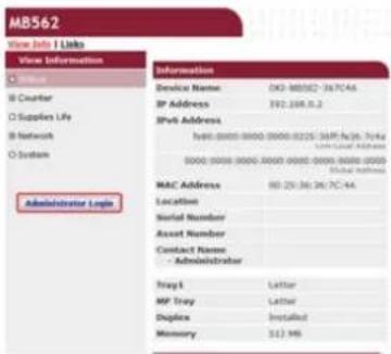 OKI MB562dnw - Veränderungen aus der Website - 2