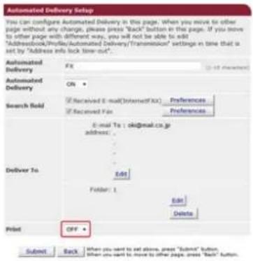 OKI MB562dnw - Weiterleitung empfangener Dokumentendaten an eine E-Mail oder einen freigegebenen Ordner (Automatische Zustellung) - 6