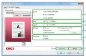 OKI MB562dnw - Registerkarte [Job Options] - 1