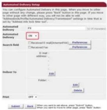 OKI MB562dnw - Weiterleitung empfangener Dokumentendaten an eine E-Mail oder einen freigegebenen Ordner (Automatische Zustellung) - 4