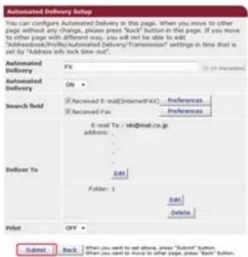 OKI MB562dnw - Weiterleitung empfangener Dokumentendaten an eine E-Mail oder einen freigegebenen Ordner (Automatische Zustellung) - 12