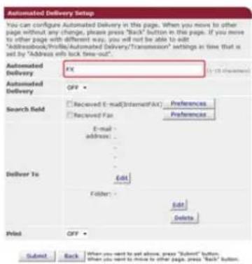 OKI MB562dnw - Weiterleitung empfangener Dokumentendaten an eine E-Mail oder einen freigegebenen Ordner (Automatische Zustellung) - 3
