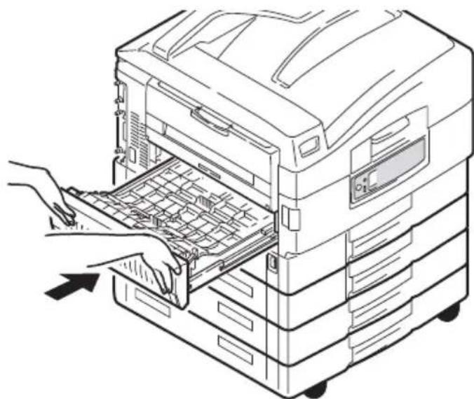 OKI C9800 - CHECK DUPLEX UNIT, PAPER JAM - 9