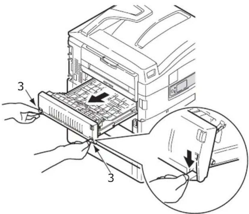 OKI C9800 - CHECK DUPLEX UNIT, PAPER JAM - 4