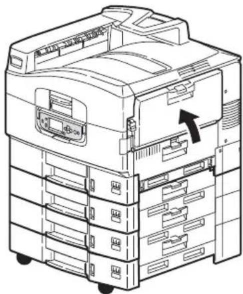 OKI C9800 - OPEN COVER, PAPER JAM, SIDE COVER - 4
