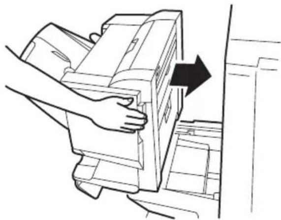 OKI C9800 - EMPTYING THE OPTIONAL PUNCH CHIP BOX - 5