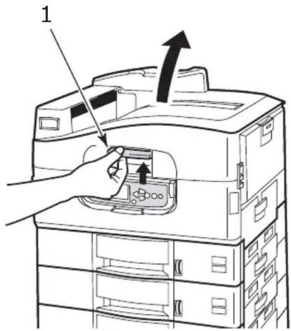 OKI C9800 - OPEN COVER, PAPER JAM, TOP COVER - 1
