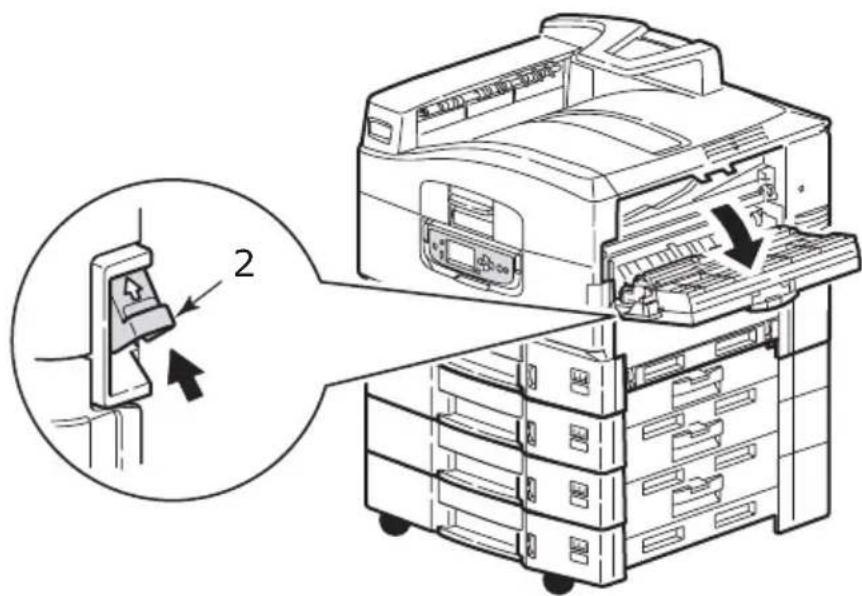 OKI C9800 - OPEN COVER, PAPER JAM, SIDE COVER - 2