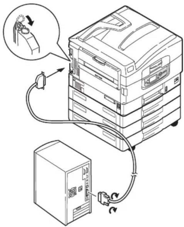 OKI C9800 - CONNECTING THE PARALLEL INTERFACE - 1