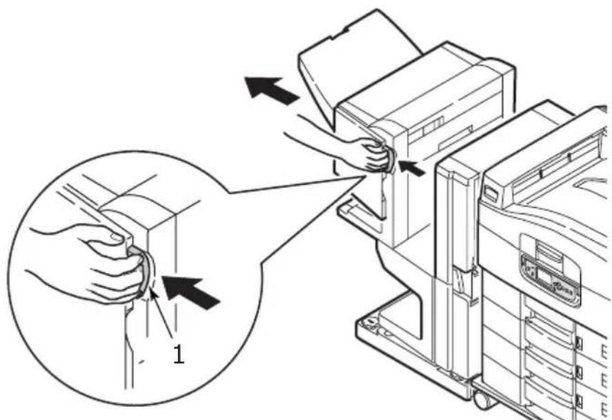 OKI C9800 - (PAPER JAM IN FINISHER/PUNCH UNIT) - 1