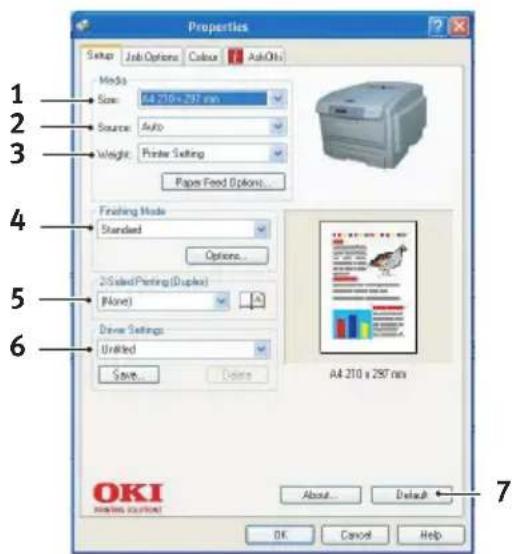 OKI C5850 - REGISTERKARTE EINRICHTEN - 1