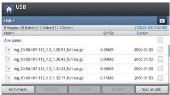 SAMSUNG ProXpress SL-M4080 - „Grundlagen des Bildschirms „USB“ - 2