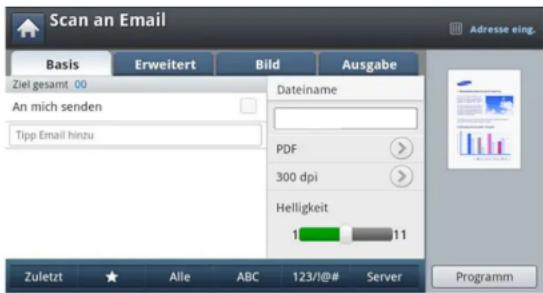 SAMSUNG ProXpress SL-M4080 - Scannen und Senden per E-Mail - 1