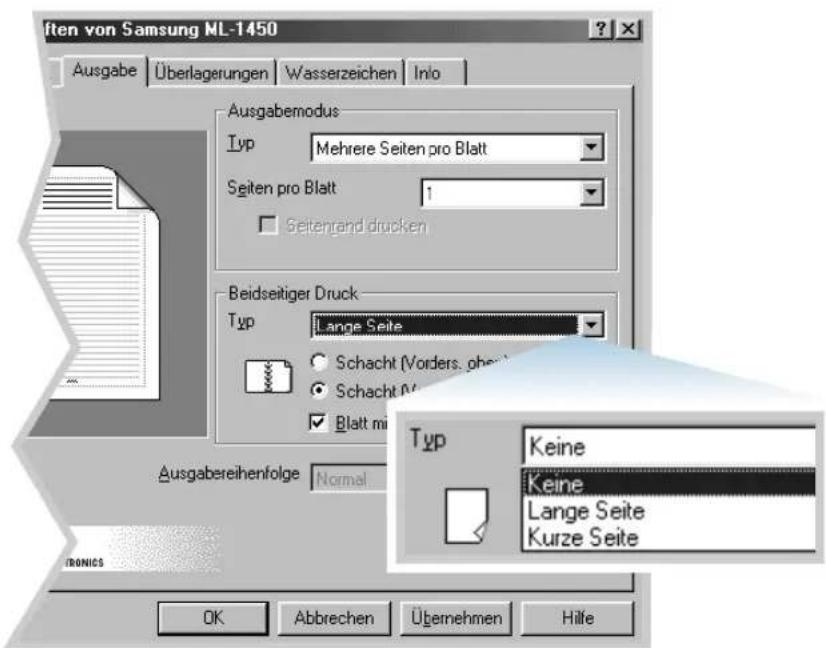 SAMSUNG ML-1451N - Erstellen von beidseitig bedruckten Seiten (Beidseitiger Druck) - 2