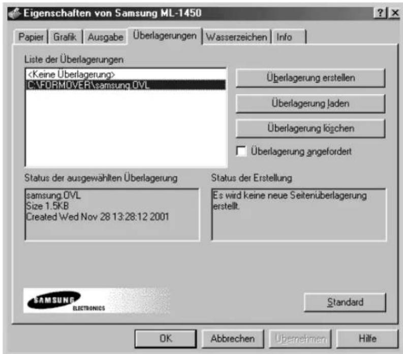SAMSUNG ML-1451N - Überlagerungen verwenden - 2