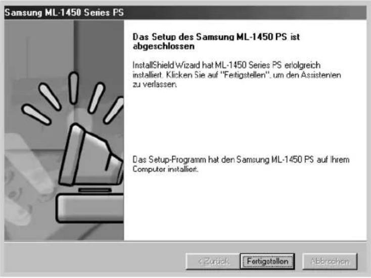 SAMSUNG ML-1451N - Klicken Sie auf Fertigstellen. - 1