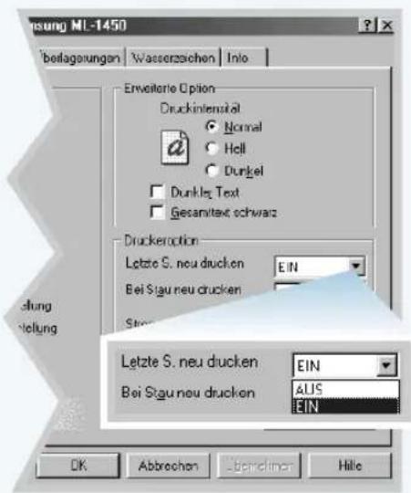 SAMSUNG ML-1451N - Erneutes Drucken der letzten Seite - 2