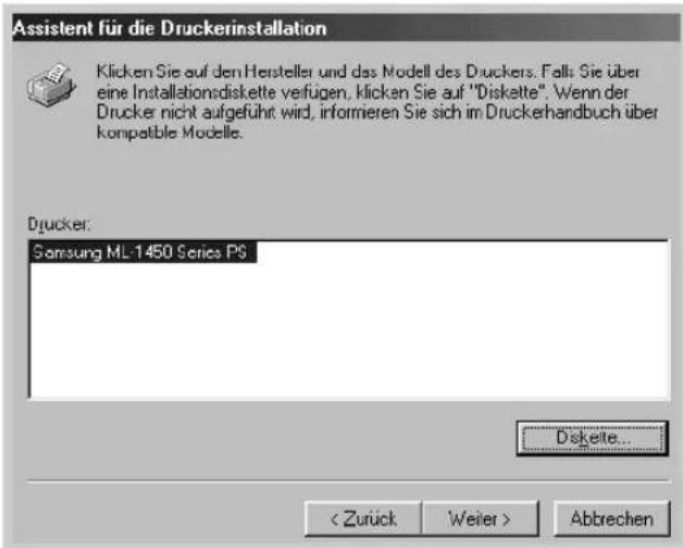 SAMSUNG ML-1451N - Klicken Sie auf Weiter. - 1