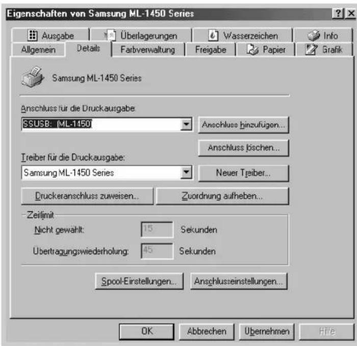 SAMSUNG ML-1451N - Überprüfen Sie den Druckeranschluss am PC - 2
