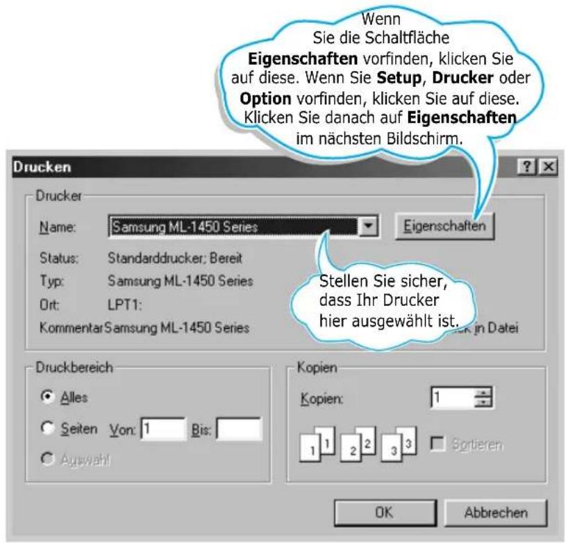 SAMSUNG ML-1451N - Drucken eines Dokuments - 1