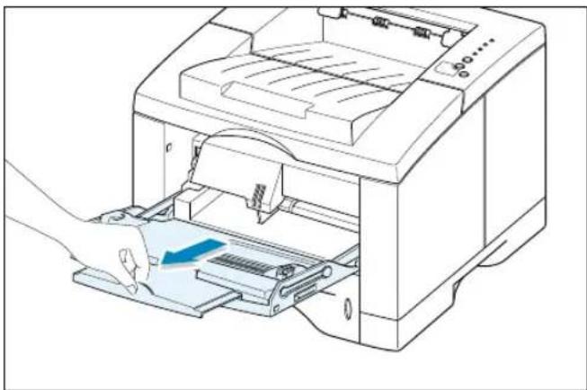 SAMSUNG ML-1451N - Einlegen von Papier in den Mehrzweckschacht: - 2