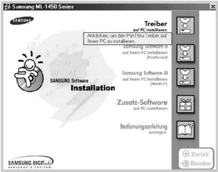 SAMSUNG ML-1451N - Klicken Sie auf Treiber auf PC installieren. - 1