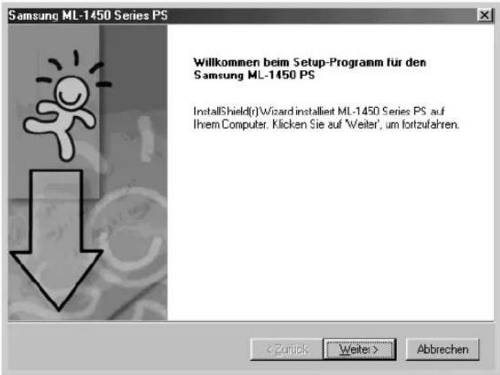 SAMSUNG ML-1451N - Installieren des PS-Treibers in Windows 2000/XP - 2