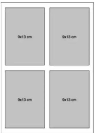 9x13 cm 9x13 cm 9x13 cm 9x13 cm