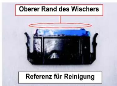 Oberer Rand des Wischers Referenz für Reinigung