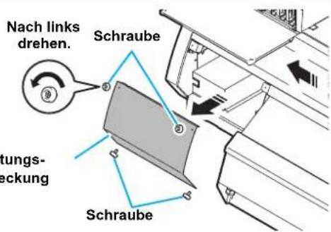 Nach links drehen. Schraube Tungs- heckung Schraube