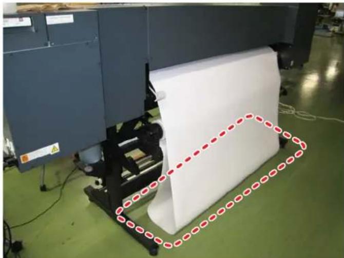 RICOH Pro L4130 - Wenn sich das Vorschubmedium lockert oder es den Boden berührt - 1