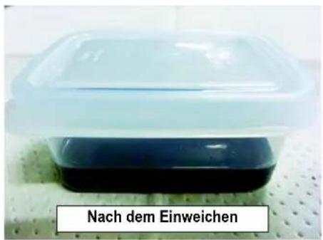 Nach dem Einweichen