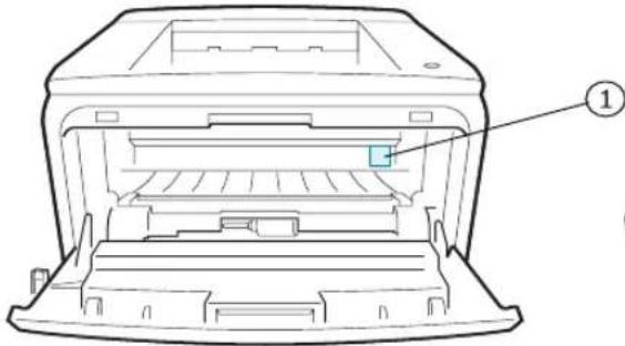 RICOH Aficio BP20N - Positionen der Aufkleber und Kennzeichnungen ⚠️WARNUNG und ⚠️ ACHTUNG - 1