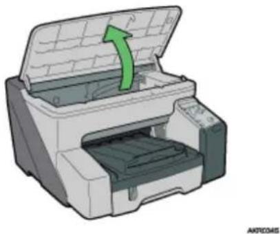 RICOH Aficio GX3000 - Unter der oberen Abdeckung gestautes Papier entfernen - 1