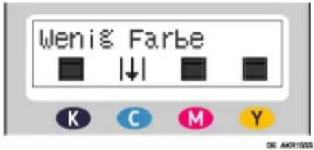 Wenig Farbe K C M Y
