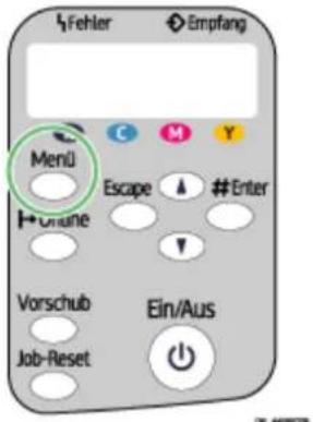 Fehler Empfang Menü Escape #Enter Vorschub Ein/Aus Job-Reset