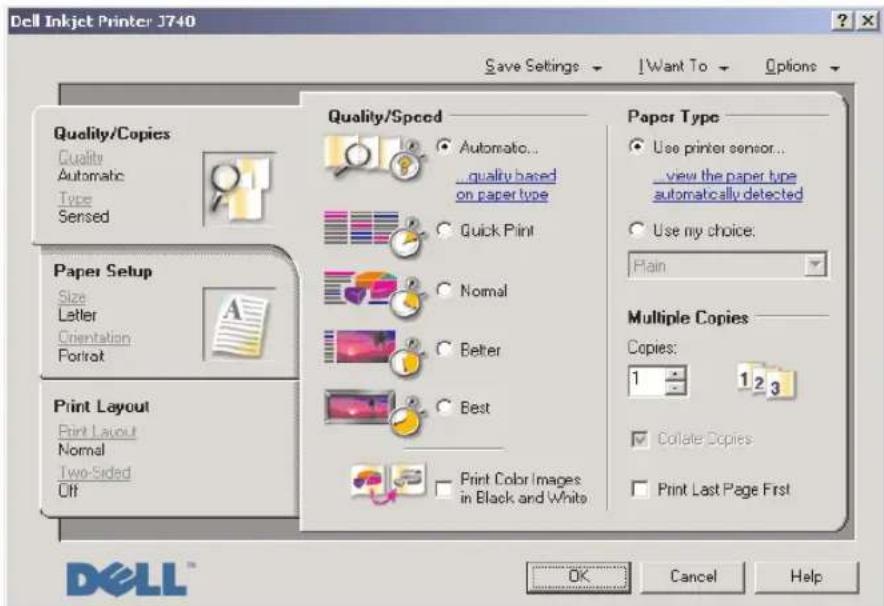 DELL J740 - Druckeigenschaften - 1